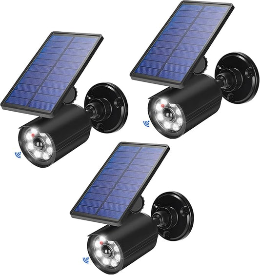 Solar Motion Lights Outdoor 2000LM Security Flood Lights IP67 Waterproof Spot Lights for Yard Porch Garage 3 Pack CAHOUGSMTSolarLights
