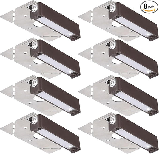 LEONLITE 8-Pack 4 Inch LED Hardscape Lighting, Update Retaining Wall Lights, LED Landscape Lighting, 12-24V AC/DC Paver Light Low Voltage, 1W/2W/3W Dimmable Outdoor Step Lights, 5000K Daylight, ETL LEONLITE