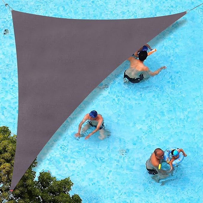 SUNLAX Custom Size 10'x18'x20.6' Dark Grey (Gray) Sun Shade Sail Right Triangle UV Block Sunshade for Backyard Yard Deck Patio Garden Outdoor Facility (Customized) SUNLAX