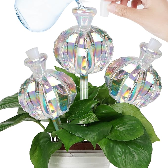 Self Watering Planter Insert. Plant Watering Devices. Plant Watering Bulbs. 3-PCS Plant Watering Globes. Rainbow Colors Cactus Shape Self Watering Globes Large. Plant Lover Gifts KGCCIZI