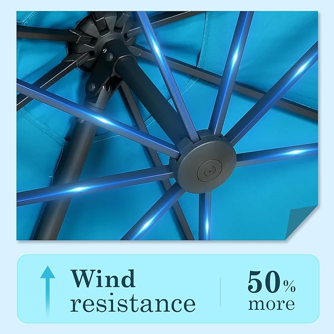HOTEEL10x10ft Patio Umbrella Cantilever Umbrellas - Upgrade and Intensify - 360 Rotation and 5 Angles Adjustment - Aluminum Offset Pool Umbrella Outdoor Umbrellas for Patio Garden Pool HOTEEL