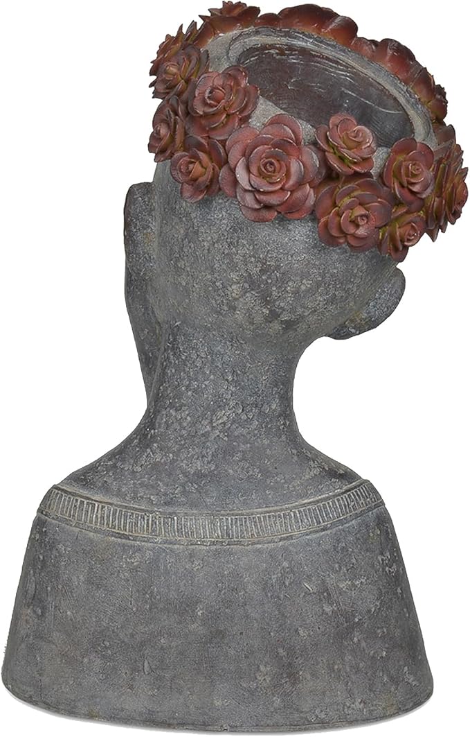 Newman House Studio Succulents Face Planters Pots Head - Flower Pot with Drainage Hole Face Head Large Garden Farmhouse Decor 9.4 x 7.2 x 13.9 inch NewmanHouseStudioLLC