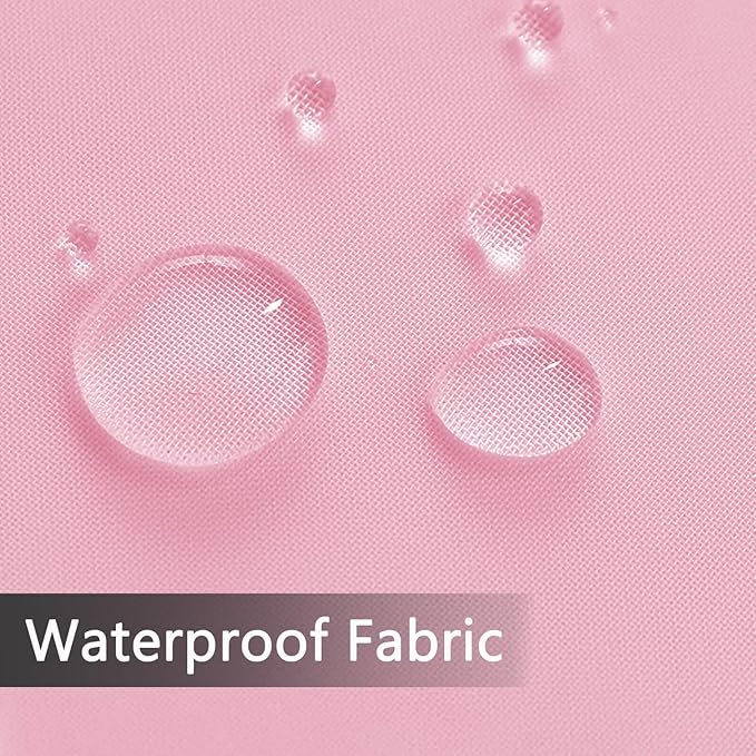 SpaceDresser Waterproof Outdoor Sheer Curtains for Patio - 4 Panels Rod Pocket Indoor Voile Sheer Curtain for Living Room,52W x 108L inch, Light Pink SpaceDresser