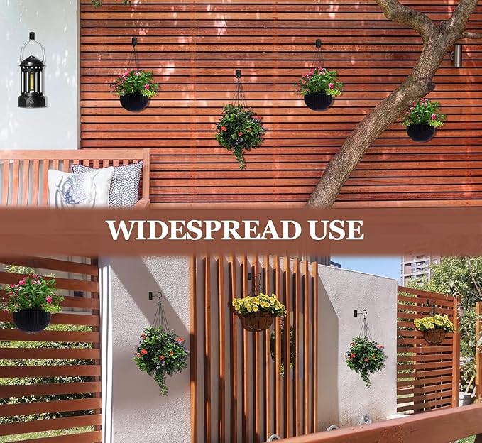 20Pack Plant Hooks Bulk 6in Metal Plant Hook Shepherds Hook Decorative Wall Plant Hanger for Hanging Lanterns, Bird Feeder, Flower Basket, Home Decor Indoor & Outdoor Black QualityEfficiency