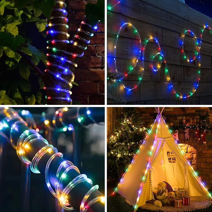 ANJAYLIA 66ft 200 LED Rope Lights Outdoor, Waterproof 16 Colors Changing String Lights Plug in with Remote Control Indoor Twinkle Fairy Lights for Bedroom Garden Party Halloween Christmas Decorations ANJAYLIA
