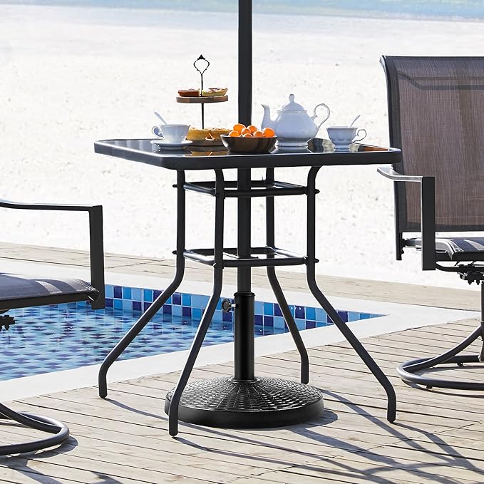 Yaheetech 31lbs Umbrella Base, Heavy Duty Patio Umbrella Base Stand, Round Resin Umbrella Base Stand, Outdoor Market Umbrella Base for Garden, Backyard, Beach Yaheetech
