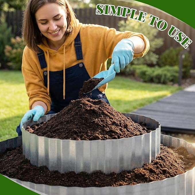 Pyramid Garden Kit, Strawberry garden Planter, 6 ft Diameter Base, Includes 3 Metal Bands, Sprinkler, Gloves, Hose, Plastic Connector for Herbs, Flowers, Ideal Gardening Gift for Yard Patio Rootora