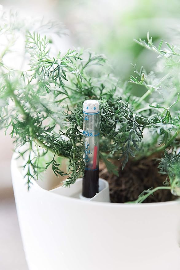 GARDENIX DECOR Self Watering Pots for Indoor Plants 3 Pack - Flower Pot with Water Level Indicator for Plants, Grow Tracking Tool - Self Watering Planter Plant Pot - Coco Coir - White Rootora