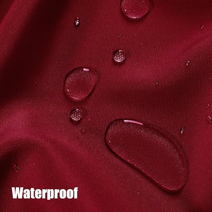 BONZER Extra Wide Waterproof Outdoor Curtains for Patio Heavy Privacy Light Filtering Grommet Outside Curtains for Porch, Pergola, Gazebo, 1 Panel, 150W x 84L inch, Red Bonzer