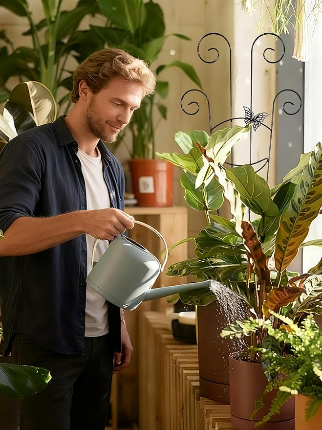 2 Pcs Tall Trellis for Potted Plants, 30'' Expandable Butterfly Shape Garden Trellis for Climbing Plants Indoor, Plant Pothos Climber Support for Monstera, Ivy, Hoya, Vine (Black) Rootora