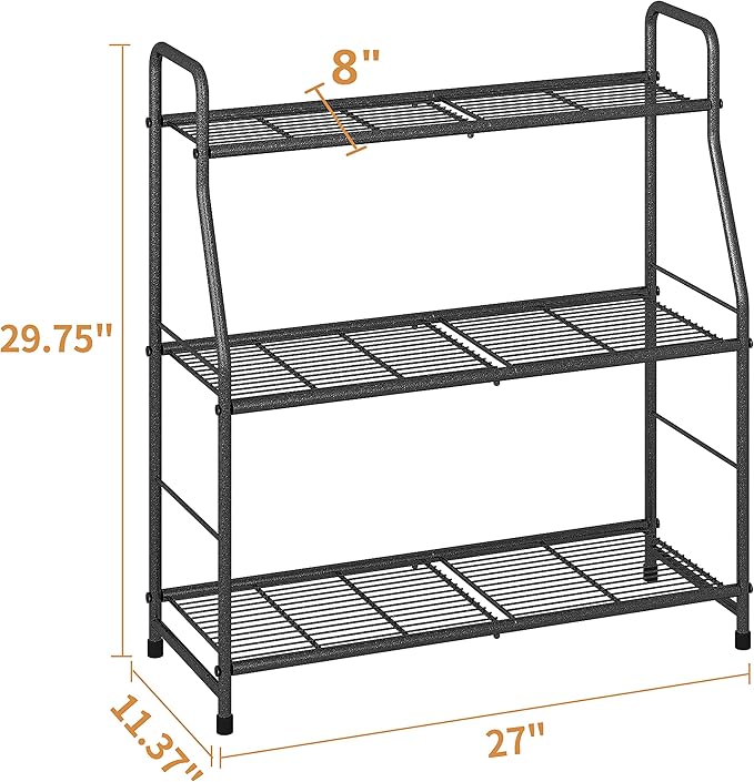 Simple Trending Plant Stand Outdoor Indoor 3 Tier Metal Waterproof Plant Shelf for Living Room Balcony Garden SimpleTrending