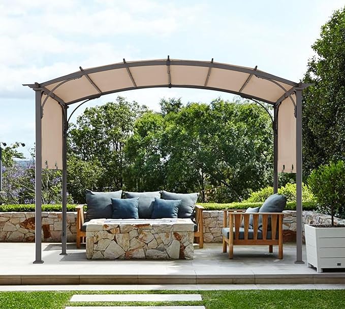85''x 208'' Universal Doubleton Steel Pergola Replacement Cover for Pergola L-PG080PST, (Light Beige) Rootora
