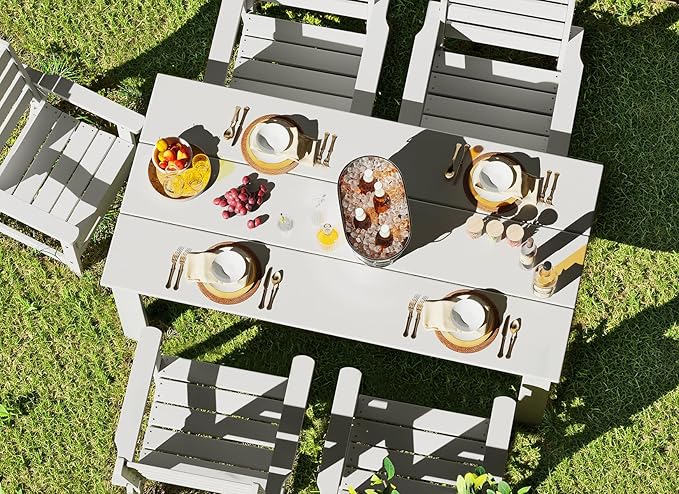 GREENVINES Outdoor Dining Chair | HDPE | Patio Chairs | All-Weather | White GreenVines
