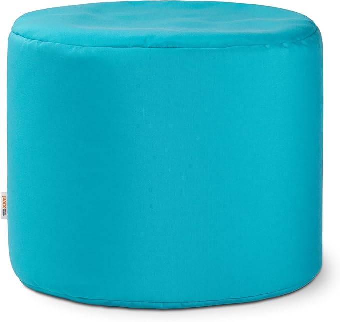 Jaxx Spring Indoor/Outdoor Bean Bag Pouf Ottoman, Light Blue Jaxx