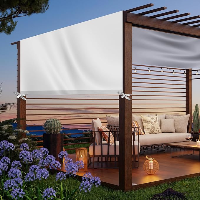 Universal Pergola Replacement Canopy Outdoor Canopy Shade Cover Waterproof Shade Top Cover for Outdoor Patio Porch Backyard(12 x 10 ft,Beige) Wowangce