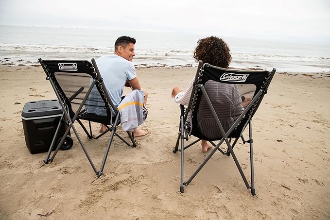 Coleman Comfortsmart Portable Suspension Chair, Ultra-Comfortable Outdoor Camping Chair with Drink Holder & Carry Bag, Supports up to 300lbs, Great for Camping, Tailgating, Firepits, Patio, & More Coleman