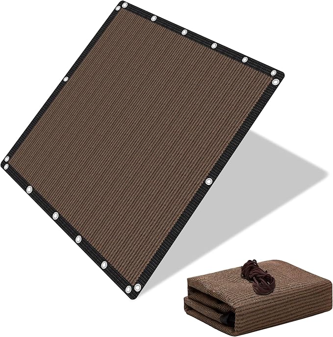 EMERIT 90% Shade Cloth Sun Shade Fabric Privacy Screen Shade Cover for Patio Garden Pergola Shade Cover Canopy with Gromments eMERIT