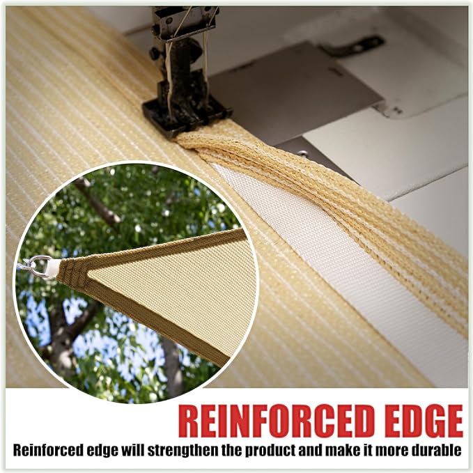 ColourTree TAPR1616 Custom Size 14' x 19' Blue Sun Shade Sail Canopy UV Block UPF50 Rectangle - Commercial Standard Heavy Duty - 190 GSM - 3 Years Warranty ColourTree