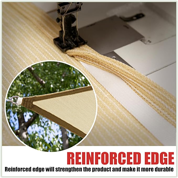 ColourTree TAPR1616 Custom Size 21' x 21' Grey Sun Shade Sail Canopy UV Block UPF50 Rectangle - Commercial Standard Heavy Duty - 190 GSM - 3 Years Warranty ColourTree