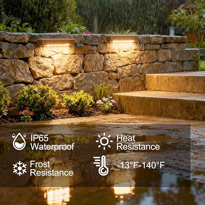 JESLED 2 Pack 7inch LED Retaining Wall Lights, 5W Landscape Lighting, LED Hardscape Lighting, Paver Lights Low Voltage Hardscape Lights, 5W Outdoor Step Lights, 2700K Warm White, Waterproof JESLED