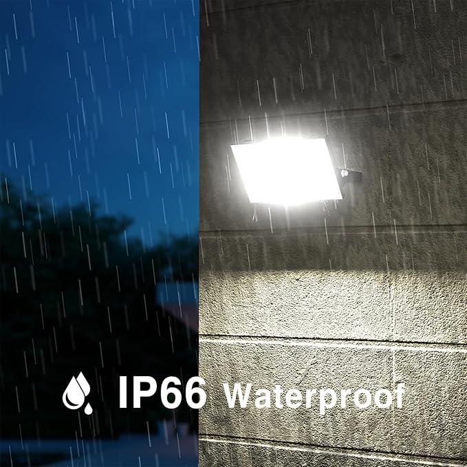 Onforu 80W LED Flood Lights Outdoor,8000LM Super Bright Security Light,6500K Daylight White, Outdoor Floodlight, IP66 Waterproof Outside Floodlights for Garage Yard Garden 2 Pack Onforu