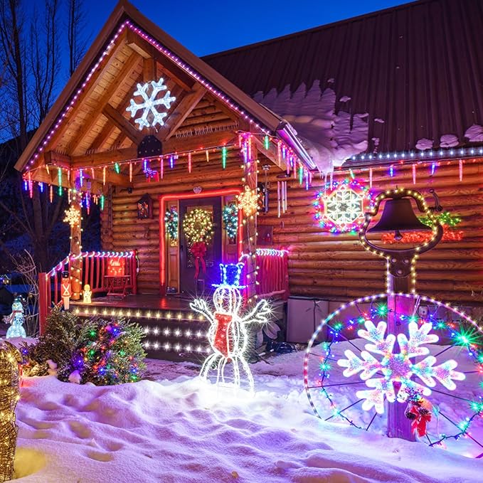 99Ft LED Rope Lights Outdoor, 18 Colors Changing Fairy String Light Plug in with Remote, IP68 Waterproof 300 LEDs Multicolor Twinkle Christmas Lights for Bedroom Patio Halloween Holiday Decor Nazuwke