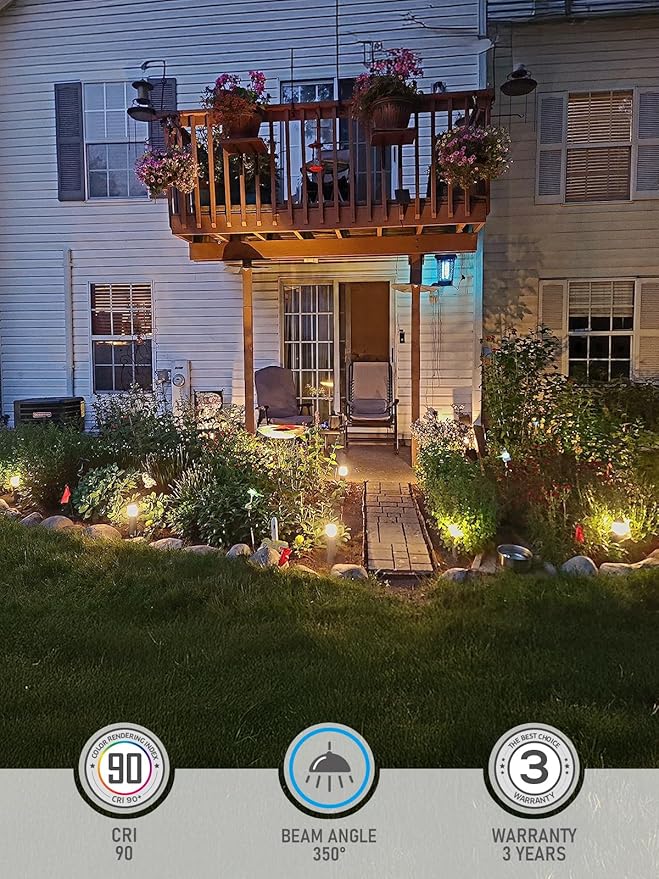 LEONLITE 8-Pack Low Voltage Landscape Lights Pathway, 3W 12V LED Path Lights, CRI90+, IP65 Waterproof Walkway Light, ETL Listed, Oil Rubbed Bronze Aluminum Housing, 3000K Warm White LEONLITE