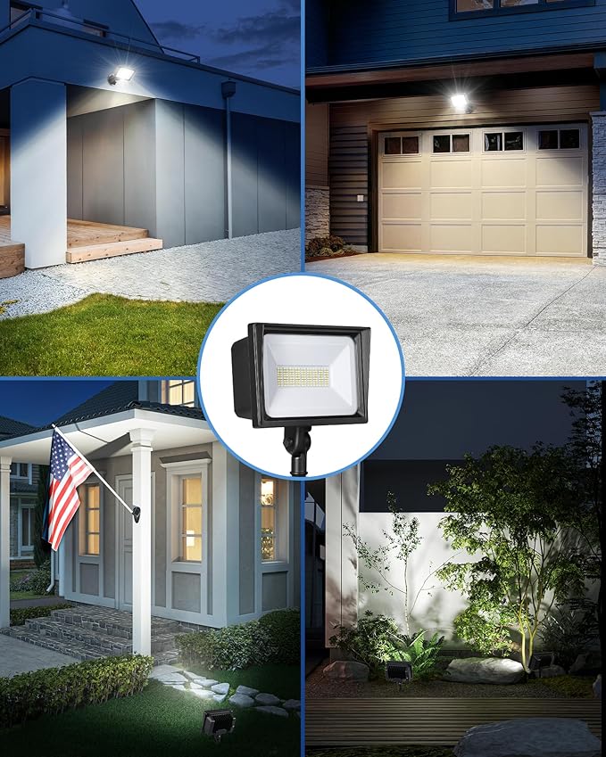 DEWENWILS 65W LED Flood Light Outdoor with Knuckle Mount, 6670 LM Super Bright IP65 Waterproof LED Security Flood Light, 5000K Daylight for Landscape, Garden, Yard, Garage,Driveway UL Listed DEWENWILS