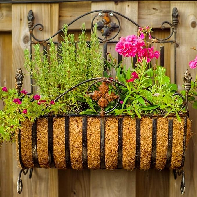 3 Pack Coco Liners for Window Planter Box - 24in 100% Natural Coconut Coir Fiber Liner Replacement for Deck Flower Box, Garden Railing Fence Trough, Wall Planter Basket, Vegetables Pot ANPHSIN
