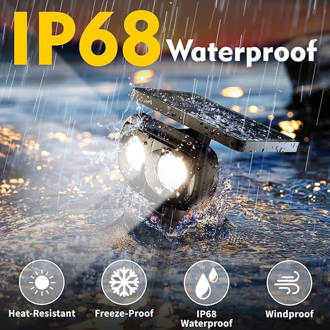 Solar Spot Lights Outdoor Waterproof IP68, RGB Colors Changing Solar Lights with 4 Lighting Modes, Solar Powered Lights Outdoor for Yard Outside Landscape Garden (6Pack) Rootora