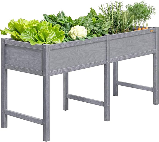 TT Nature HDPE Raised Garden Bed with Legs, Outdoor Elevated Planter Box for Vegetables, Herbs & Flowers, Weather-Resistant Raised Garden Beds for Patio, Balcony & Backyard Gardening TTNature