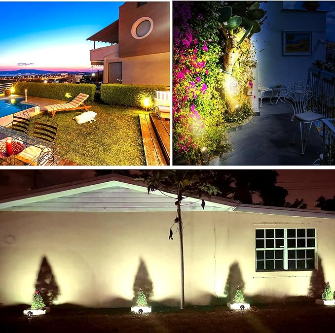 10W Dusk to Dawn Led Light 120V 3000K 1000lm Warm White Landscape Outdoor Spotlights with Photocell Sensor IP65 Waterproof Spot Lights for Yard Flag Garden Tree Fulanzaren