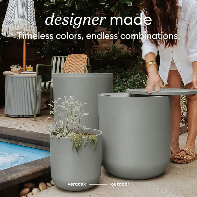 Veradek Kona Cooler Side Table – 2-in-1 Outdoor Patio Side Table w/Cooler | Insulated 40L Capacity | Modern Accent Décor for Hosting, BBQ, Poolside VeradekOutdoor
