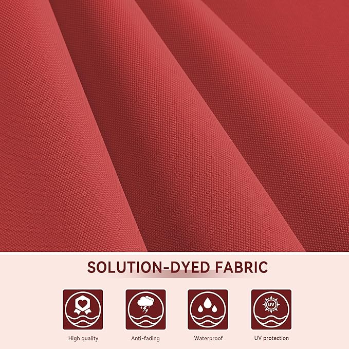 10 X 13 FT Cantilever Outdoor Patio Umbrella with Base Included with Led Lights Large 360° Rotation Double Top Offset Heavy Duty Rectangular Umbrellas for Backyard Outside Deck, Wine Red MEVBC