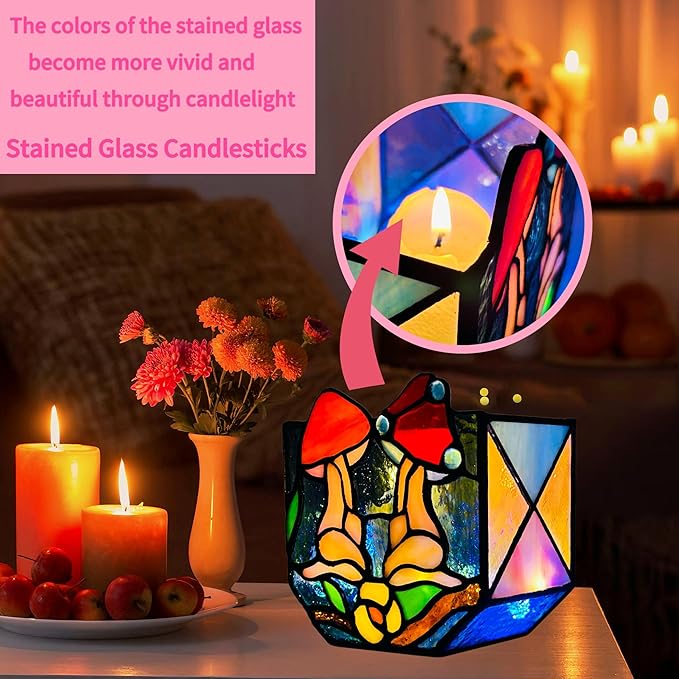 Mushroom Lady Body Plant Pots,Flower Pot with Drainage Hole, Stained Glass Mushroom Lady Yoga Pose Decoration Planter,Unique Cute Face Head Space Decoration Aesthetic 4.6x3x5.15 in Entlityful