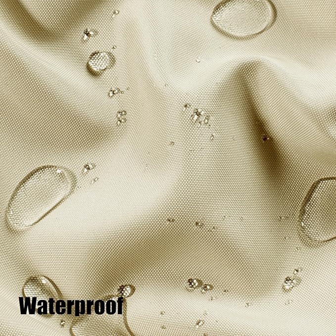 BONZER Outdoor Waterproof Curtains for Patio Wide Grommet Light Filtering Outside Curtains for Gazebo, Porch, Pergola, Pavilion, 1 Panel, 110W x 84L inch, Cream Bonzer