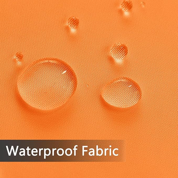 SpaceDresser Waterproof Outdoor Sheer Curtains for Patio - 2 Panels Rod Pocket Indoor Voile Sheer Curtain for Living Room,52W x 108L inch, Orange SpaceDresser