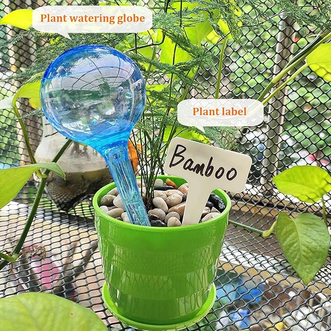 Large 12pcs Plant Watering Globes - Automatic Plant Watering Bulbs for Indoor & Outdoor Potted Plants, Durable Plastic Garden Watering Devices MOONSOUND