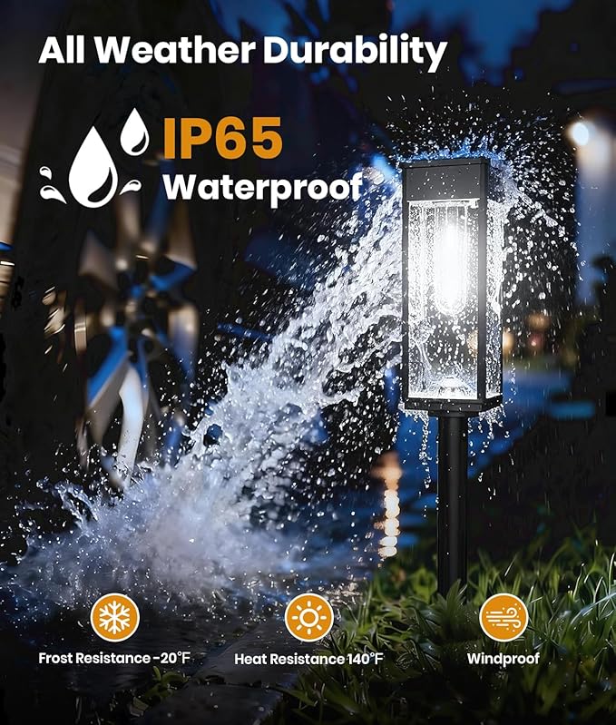 SUPER BRIGHT Solar Pathway Lights Outdoor, 8 Pack Solar Lights Outdoor, Auto On/Off, IP65 Waterproof Solar Garden Lights Solar Powered Landscape Lighting for Yard Patio Walkway Driveway Pathway Professionalproductionofsolarlightsoutdoor%EF%BC%9A%EF%BC%89