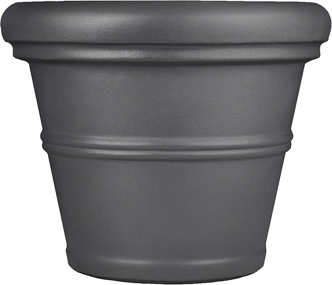 Tusco Products Rolled Rim Garden Planter, 30-inch, Slate TuscoProducts