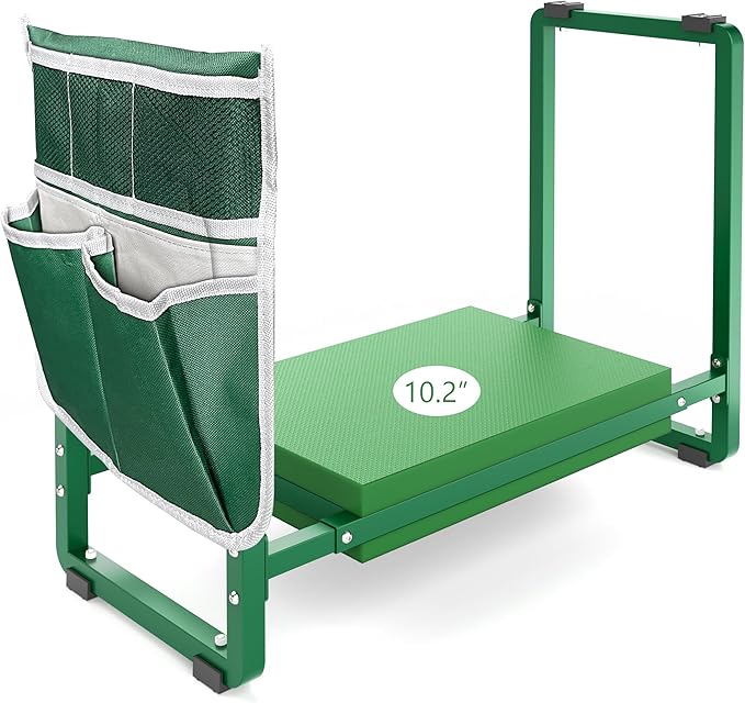 FLINTER Garden Kneeler and Seat, 10.2" Wider Heavy Duty Thick Gardening Bench for Kneeling and Seat - Multifunctional Kneeler Bench, Gardening Gifts for Women, Seniors Grandparents, Green FlinterOfficial