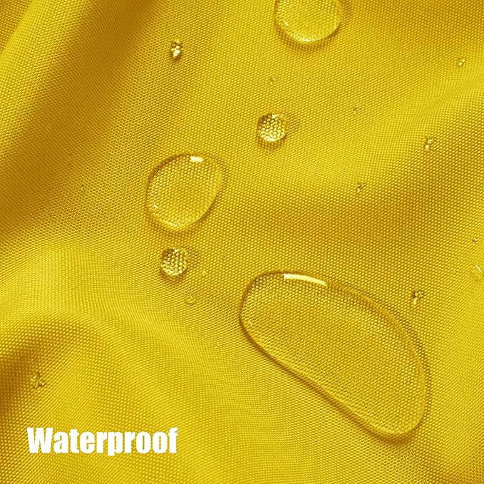 BONZER Waterproof Indoor/Outdoor Curtains for Patio Thick Privacy Grommet Curtains for Bedroom, Living Room, Porch, Pergola, Cabana, 1 Panel, 54W x 84L inch, Yellow Bonzer