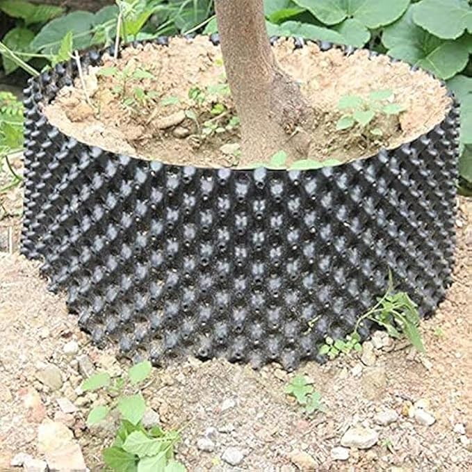 Air Pruning Containers, 25 Gallon Air Pruning Planters, 100 Liter 20" X 20" D/H Special Packing Interlocked Large Air Root Pruning Planters for Big Tree Grow Outdoor, Black, 10 Packs RooTrimmer