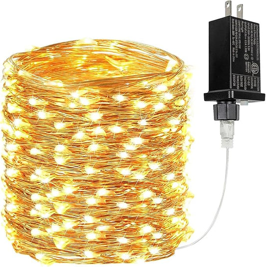 Extra Long 99Ft 300 LED Fairy Lights Plug in, Waterproof String Lights Outdoor & Indoor 8 Modes with Timer, Twinkle Light for Girl's Room Garden Birthday Halloween Christmas Decorations (Warm White) BHCLIGHT