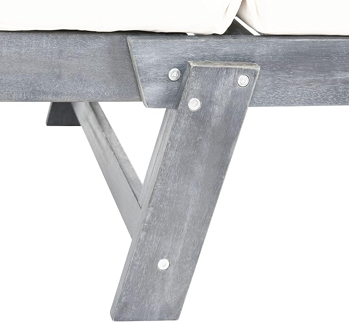 Safavieh PAT6745A Outdoor Collection Tandra Grey Modern Contemporary Daybed Day Bed SAFAVIEH