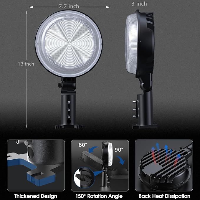 2 Pack 150W LED Barn Light, 20000LM Dusk to Dawn Security Light with 150° Adjustable Angle Photocell, IP66 Waterproof 6500K Daylight Outdoor Lighting for Farmhouse/Yard/Street/Garage StarMoitic