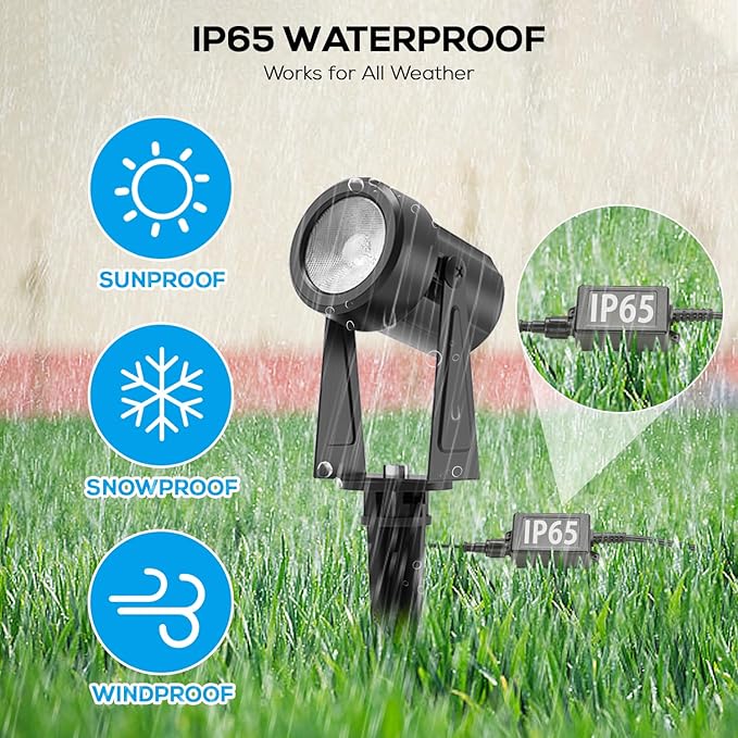 SUNTHIN Outdoor Landscape Lighting with Dusk to Dawn Sensor Controller, 8 Pack SUNTHIN