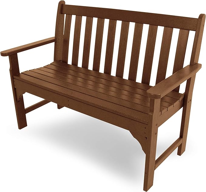 POLYWOOD GNB48TE Vineyard 48" Bench, Teak POLYWOOD