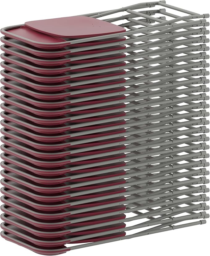 Flash Furniture Hercules Series Plastic Folding Chair - Red - 4 Pack 650LB Weight Capacity Comfortable Event Chair-Lightweight Folding Chair FlashFurniture