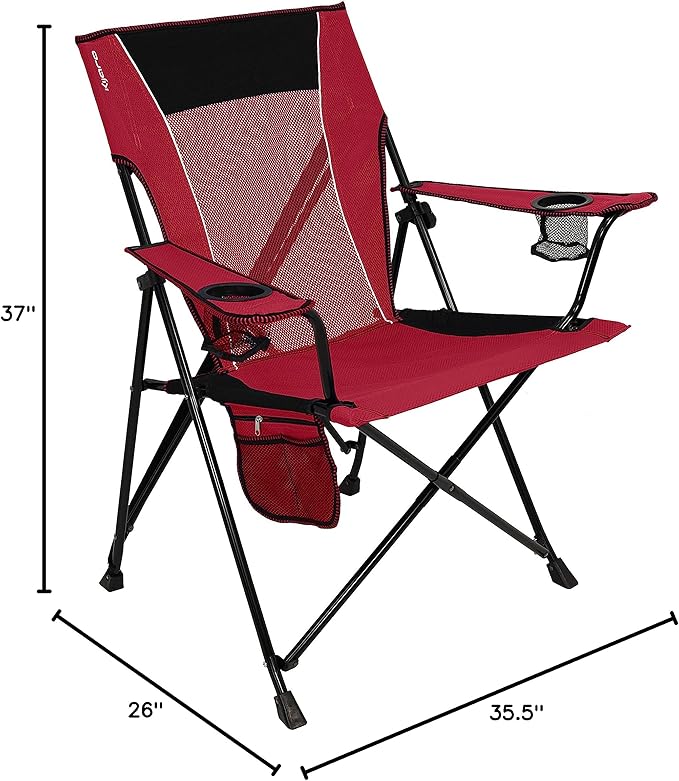Kijaro Dual Lock Portable Camping Chairs - Versatile Folding Chair, Sports Chair, Outdoor Chair & Lawn Chair - Dual Lock Feature Red Rock Canyon Kijaro